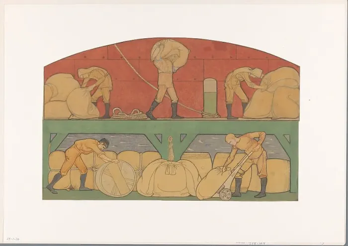 Framed Print : Design for painting in the Berlage stock exchange: De Handel, 1878-1938. Creator: Richard Roland Holst Framed Print : Design for painting in the Berlage stock exchange: De Handel, 1878-1938. Creator: Richard Roland Holst