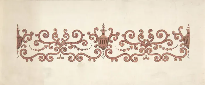 Framed Print : Design for Panel Decoration, 1828-40. Creator: J Hulme