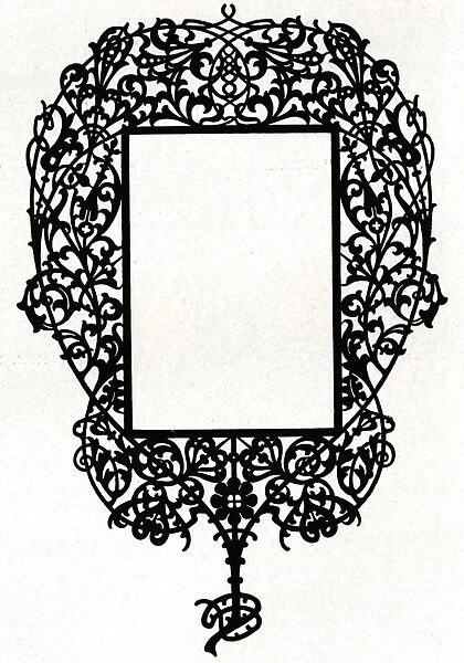 A design for a picture frame titled Armiger, 1898