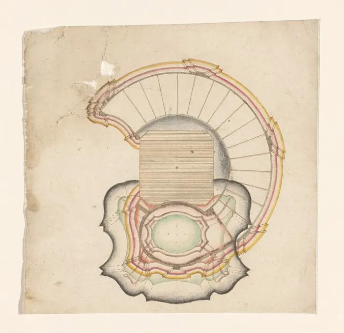 Framed Print : Design for the plan of a pulpit, c.1750. Creator: Anon Framed Print : Design for the plan of a pulpit, c.1750. Creator: Anon