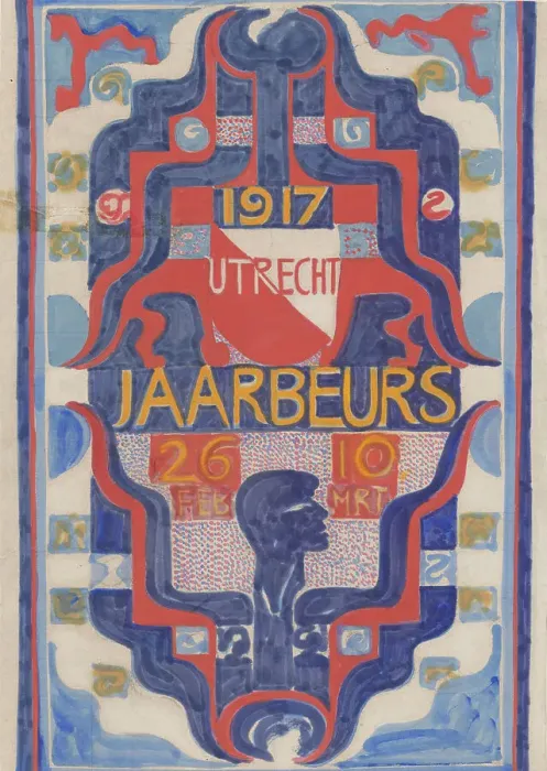 Framed Print : Design for a poster for the Jaarbeurs in Utrecht in 1917, 1874-1917. Creator: Carel Adolph Lion Cachet Framed Print : Design for a poster for the Jaarbeurs in Utrecht in 1917, 1874-1917. Creator: Carel Adolph Lion Cachet