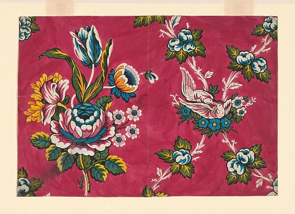 Design for a Printed Textile, France, 1725  /  50. Creator: Unknown