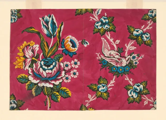 Framed Print : Design for a Printed Textile, France, 1725 / 50. Creator: Unknown Framed Print : Design for a Printed Textile, France, 1725 / 50. Creator: Unknown