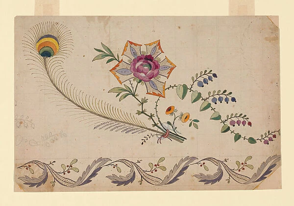 Design for a Printed, Woven, or Embroidered Border, France, 18th century
