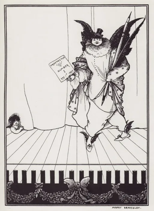 Framed Print : Design for the Prospectus of the Savoy, II, 1895. Creator: Aubrey Beardsley Framed Print : Design for the Prospectus of the Savoy, II, 1895. Creator: Aubrey Beardsley