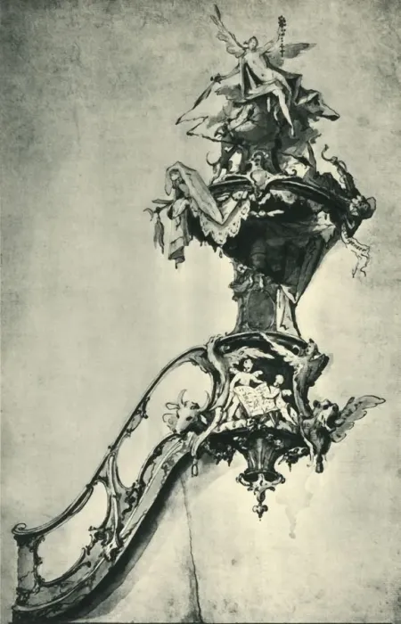 Framed Print : Design for a pulpit, mid-late 18th century, (1943). Creator: Ignatz Günther Framed Print : Design for a pulpit, mid-late 18th century, (1943). Creator: Ignatz Günther