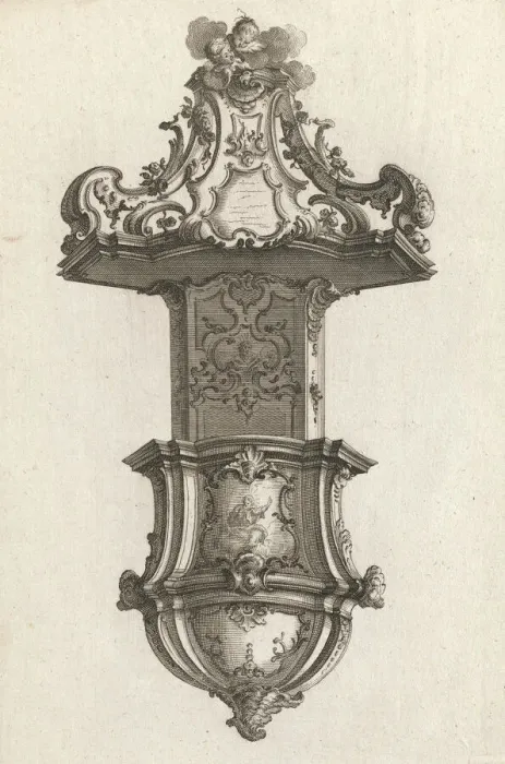 Framed Print : Design for a Pulpit, Plate 3 from an Untitled Series of Pulpit Designs, Pri... Printed ca. 1750-56. Creator: Martin Engelbrecht Framed Print : Design for a Pulpit, Plate 3 from an Untitled Series of Pulpit Designs, Pri... Printed ca. 1750-56. Creator: Martin Engelbrecht