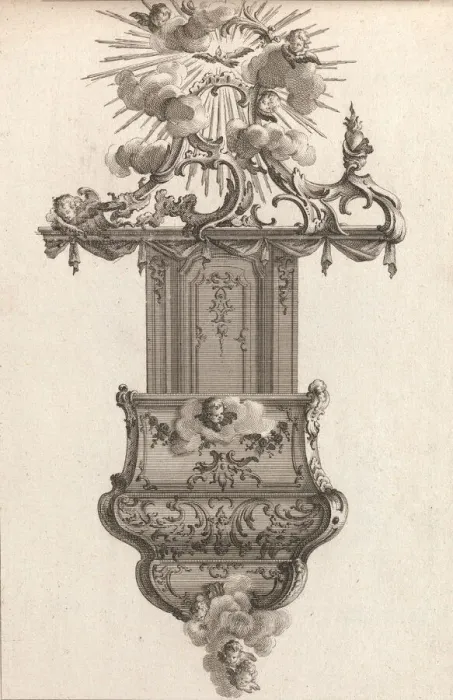 Framed Print : Design for a Pulpit, Plate 4 from an Untitled Series of Pulpit Designs, Pri Framed Print : Design for a Pulpit, Plate 4 from an Untitled Series of Pulpit Designs, Pri