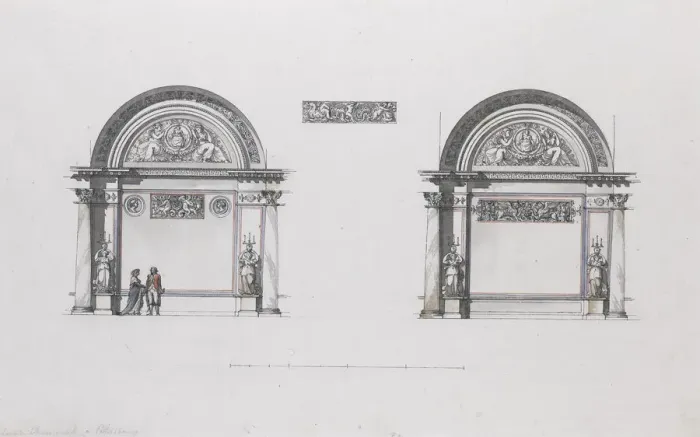 Framed Print : Design for the Sheremetev palace, Ostankino, c. 1796. Artist: Quarenghi, Giacomo Antonio Domenico (1744-1817) Framed Print : Design for the Sheremetev palace, Ostankino, c. 1796. Artist: Quarenghi, Giacomo Antonio Domenico (1744-1817)