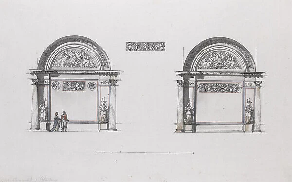 Design for the Sheremetev palace, Ostankino, c. 1796. Artist: Quarenghi, Giacomo Antonio Domenico (1744-1817)