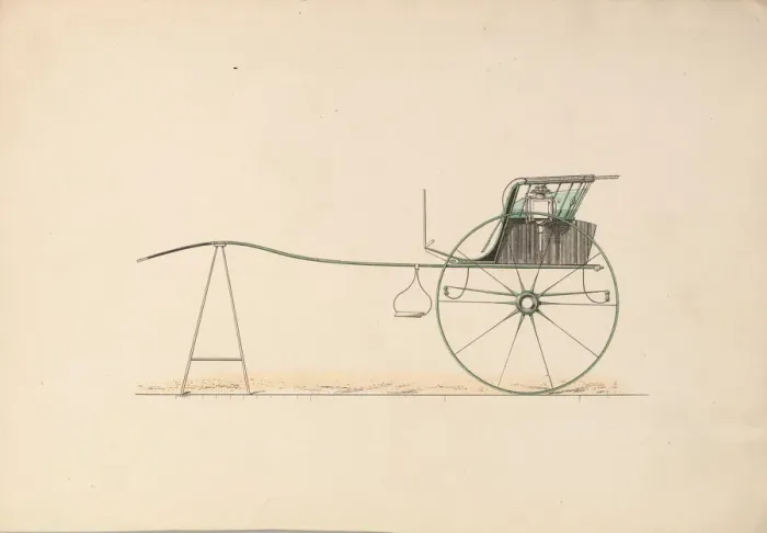 Framed Print : Design for Stanhope Gig, 1850-74. Creator: Unknown Framed Print : Design for Stanhope Gig, 1850-74. Creator: Unknown