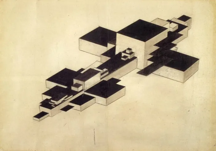 Framed Print : Design for Supremolet (Suprematist Plane). Artist: Chashnik, Ilya Grigoryevich (1902-1929)