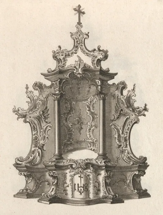 Framed Print : Design for a Tabernacle, Plate 2 from the series Tabernacle, Printed ca. 1750-56 Framed Print : Design for a Tabernacle, Plate 2 from the series Tabernacle, Printed ca. 1750-56