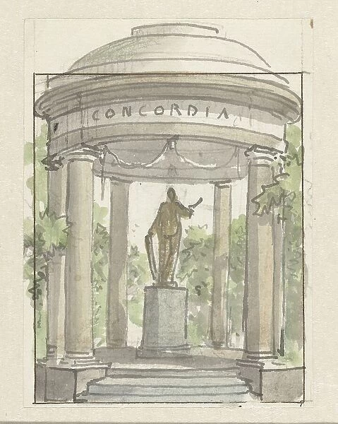 Design for a temple of concord, c.1752-c.1819. Creator: Unknown