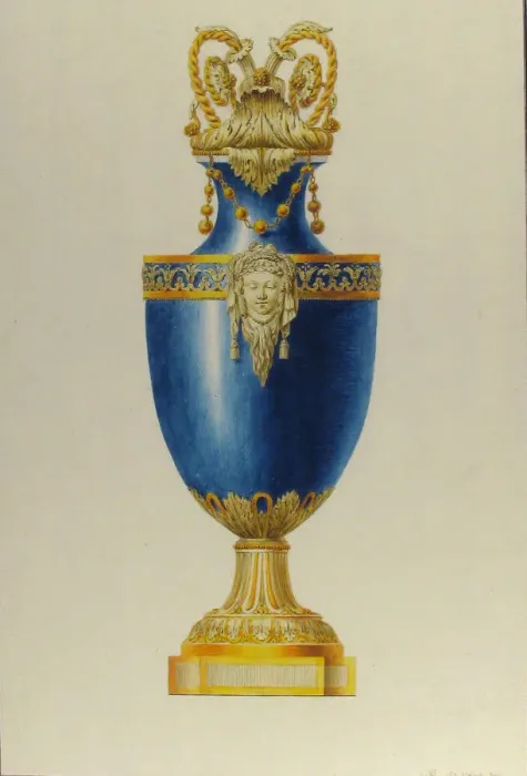 Framed Print : Design for an Urn, ca. 1770-90. Creator: George Heinrich von Kirn Framed Print : Design for an Urn, ca. 1770-90. Creator: George Heinrich von Kirn
