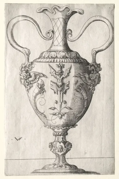 Framed Print : Design for a Vase. Creator: Virgilius Solis (German, 1514-1562) Framed Print : Design for a Vase. Creator: Virgilius Solis (German, 1514-1562)