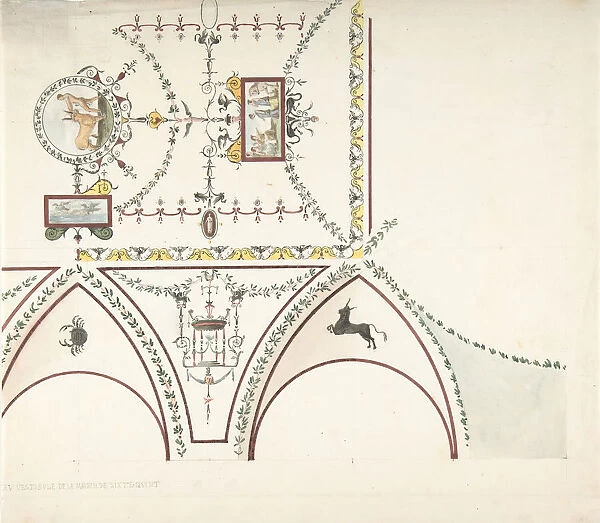Design for a Vestibule, 19th century. Creator: Anon