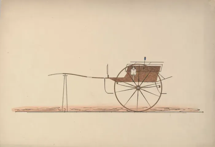 Framed Print : Design for Village Cart, 1850-74. Creator: Unknown Framed Print : Design for Village Cart, 1850-74. Creator: Unknown