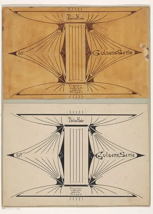 Framed Print : Design for Vrouwen lief en leed onder de tropen'...by Thérèse Hoven, 1896, (1896 or earlier). Creator: Reinier Willem Petrus de Vries. Design for Vrouwen lief en leed onder de tropen'...by Thérèse Hoven, 1896 Framed Print : Design for Vrouwen lief en leed onder de tropen'...by Thérèse Hoven, 1896, (1896 or earlier). Creator: Reinier Willem Petrus de Vries. Design for Vrouwen lief en leed onder de tropen'...by Thérèse Hoven, 1896