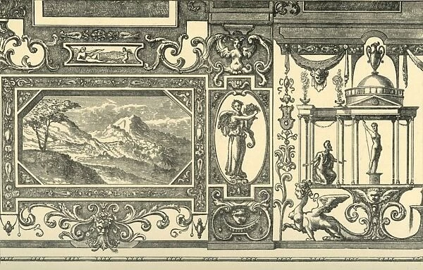 Design for a wall or ceiling decoration in the grotesque taste, 16th century, (1881)