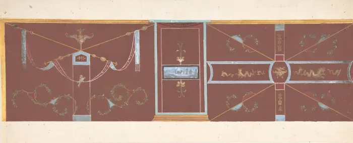 Framed Print : Design for Wall Decoration. Creator: Pierre Francois Leonard Fontaine Framed Print : Design for Wall Decoration. Creator: Pierre Francois Leonard Fontaine