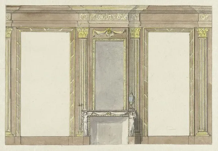 Framed Print : Design for wall painting, c.1752-c.1819. Creator: Juriaan Andriessen Framed Print : Design for wall painting, c.1752-c.1819. Creator: Juriaan Andriessen
