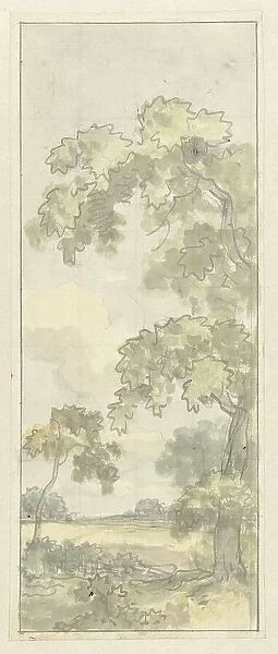 Design for wall painting with Holland landscape, c.1752-c.1819. Creator: Juriaan Andriessen