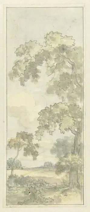 Framed Print : Design for wall painting with Holland landscape, c.1752-c.1819. Creator: Juriaan Andriessen Framed Print : Design for wall painting with Holland landscape, c.1752-c.1819. Creator: Juriaan Andriessen