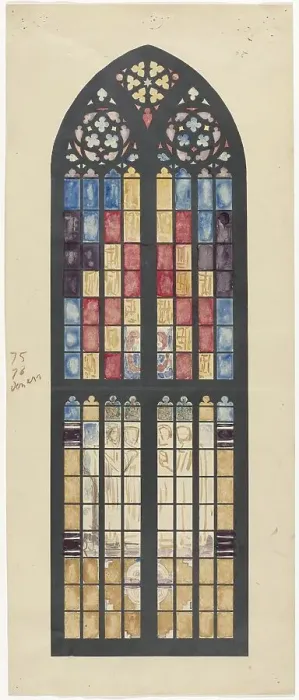 Framed Print : Design for window in the South Transept of the Dom in Utrecht, 1878-1938. Creator: Richard Roland Holst Framed Print : Design for window in the South Transept of the Dom in Utrecht, 1878-1938. Creator: Richard Roland Holst