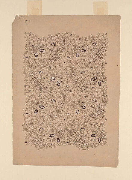 Design for a Woven Fabric, Europe, 19th century. Creator: Unknown