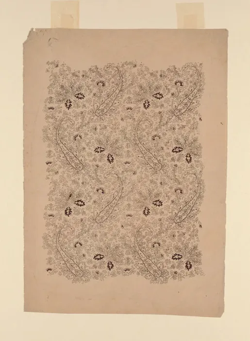 Framed Print : Design for a Woven Fabric, Europe, 19th century. Creator: Unknown Framed Print : Design for a Woven Fabric, Europe, 19th century. Creator: Unknown