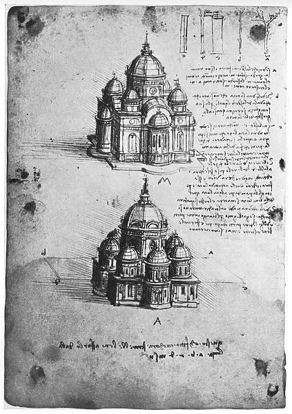 Designs for a central church, c1488-1490 (1954). Artist: Leonardo da Vinci
