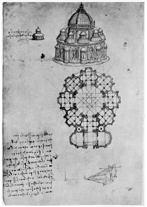 Framed Print : Designs for a central church, c1488 (1954). Artist: Leonardo da Vinci Framed Print : Designs for a central church, c1488 (1954). Artist: Leonardo da Vinci