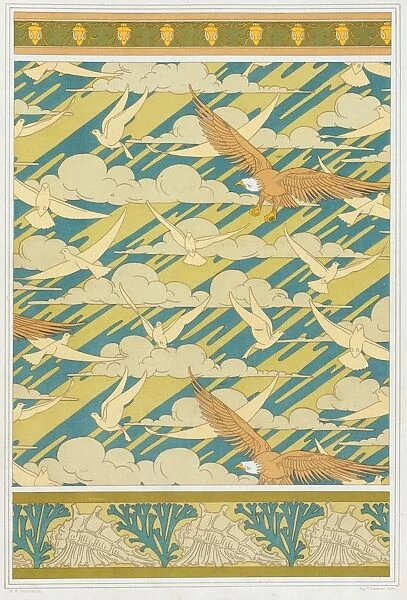 Designs for wallpaper border Squash Bug, pub. 1897. Creator: Maurice Pillard Verneuil
