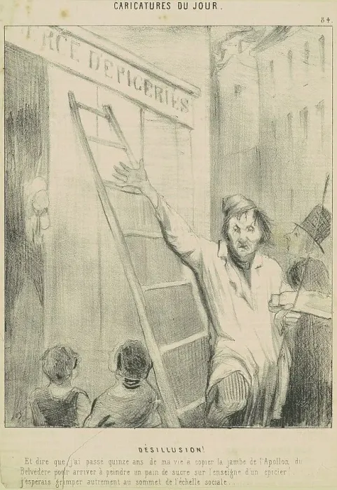 Framed Print : Désillusion!, 19th century. Creator: Honore Daumier Framed Print : Désillusion!, 19th century. Creator: Honore Daumier