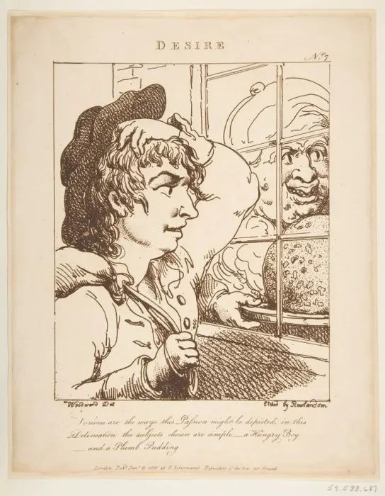 Framed Print : Desire (Le Brun Travested, or Caricatures of the Passions), January 20, 1800 Framed Print : Desire (Le Brun Travested, or Caricatures of the Passions), January 20, 1800