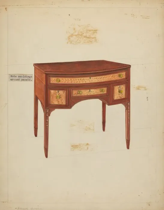 Framed Print : Desk, 1935 / 1942. Creator: Arthur Johnson Framed Print : Desk, 1935 / 1942. Creator: Arthur Johnson