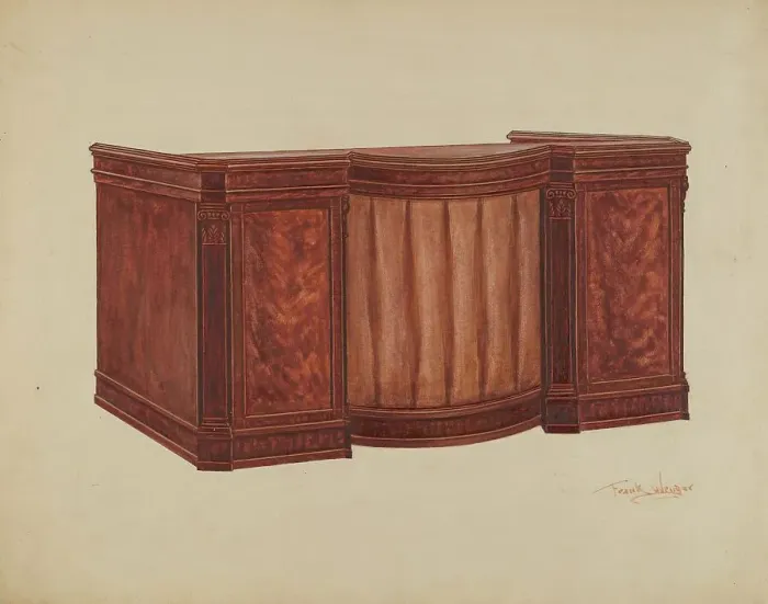 Framed Print : Desk, 1936. Creator: Frank Wenger Framed Print : Desk, 1936. Creator: Frank Wenger