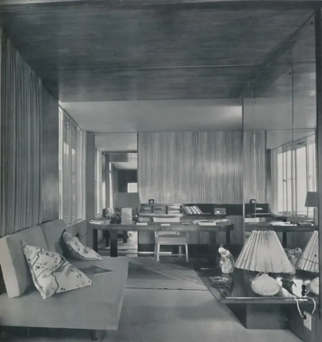 Framed Print : Desk in bedroom-sitting room, 1942 Framed Print : Desk in bedroom-sitting room, 1942