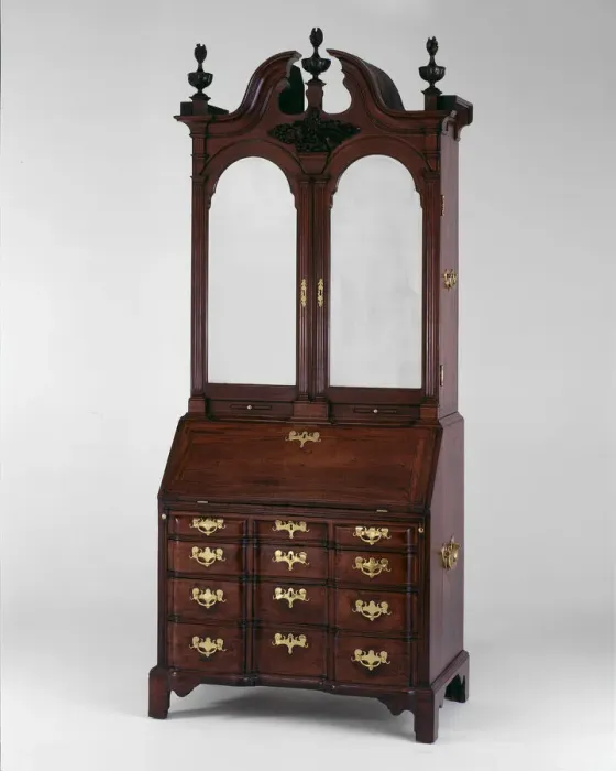 Framed Print : Desk and Bookcase, 1750 / 70. Creator: Unknown Framed Print : Desk and Bookcase, 1750 / 70. Creator: Unknown