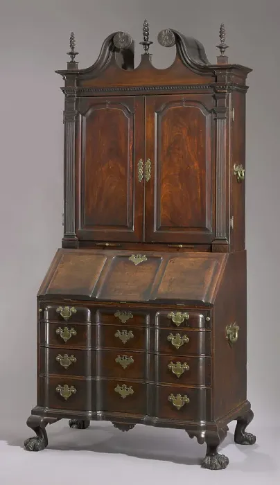 Framed Print : Desk And Bookcase, c1770. Creator: Unknown Framed Print : Desk And Bookcase, c1770. Creator: Unknown