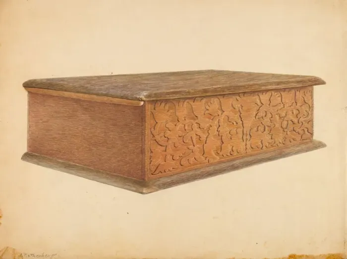 Framed Print : Desk Box, c. 1937. Creator: Joseph Rothenberg Framed Print : Desk Box, c. 1937. Creator: Joseph Rothenberg