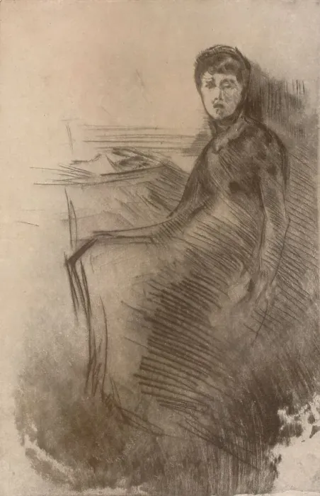Framed Print : The Desk, c1870, (1904). Artist: James Abbott McNeill Whistler Framed Print : The Desk, c1870, (1904). Artist: James Abbott McNeill Whistler