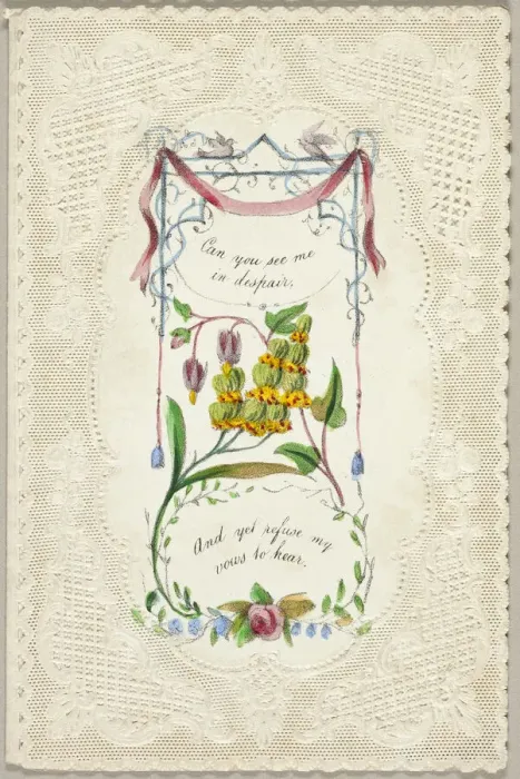 Framed Print : Can You See Me in Despair? (Valentine), c. 1840. Creator: George Meek Framed Print : Can You See Me in Despair? (Valentine), c. 1840. Creator: George Meek