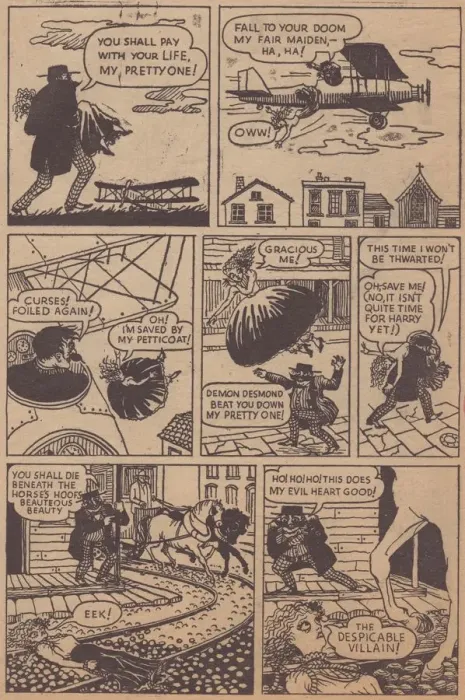 Framed Print : Desperate Desmond, cartoon strip, c1955. Creator: Shirley Markham Framed Print : Desperate Desmond, cartoon strip, c1955. Creator: Shirley Markham