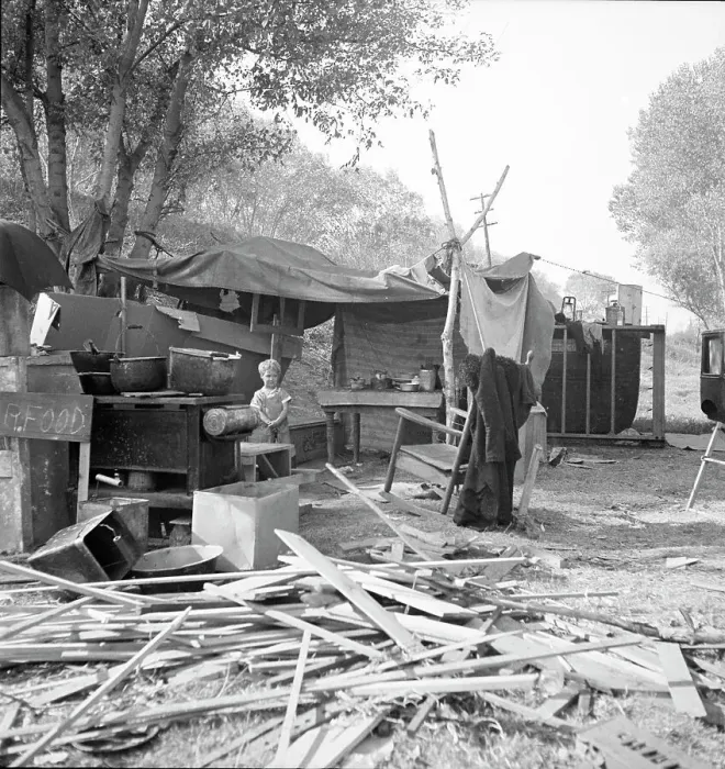 Framed Print : Destitute family, American River camp, Sacramento, California. 1936. Creator: Dorothea Lange Framed Print : Destitute family, American River camp, Sacramento, California. 1936. Creator: Dorothea Lange