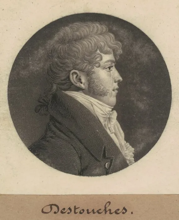 Framed Print : Destouches, 1809. Creator: Charles Balthazar Julien Fevret de Saint-Memin Framed Print : Destouches, 1809. Creator: Charles Balthazar Julien Fevret de Saint-Memin
