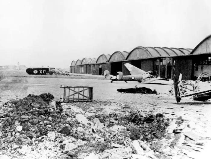 Framed Print : Destroyed aircraft at Le Bourget airfield, German-occupied Paris, July 1940 Framed Print : Destroyed aircraft at Le Bourget airfield, German-occupied Paris, July 1940