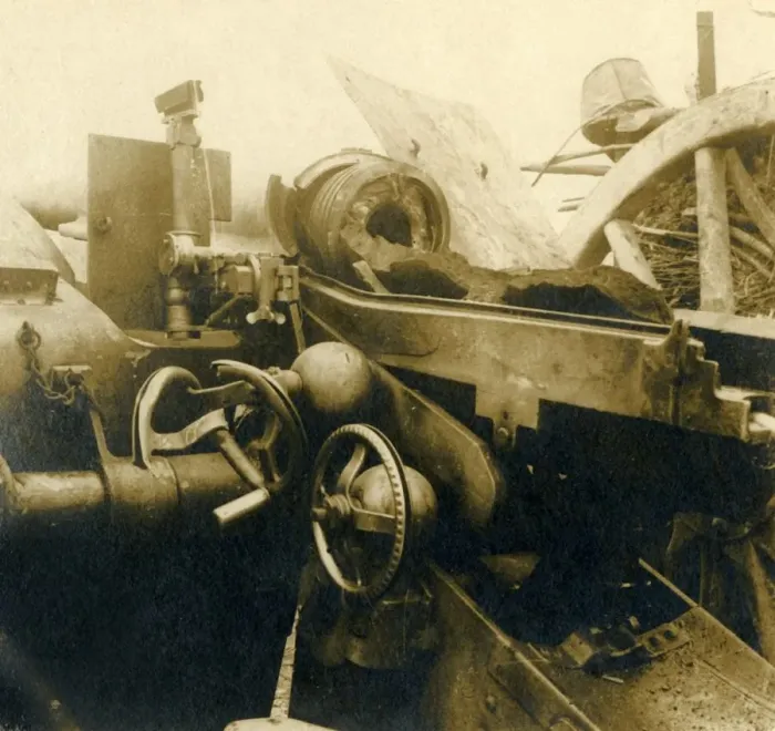 Framed Print : Destroyed cannon, c1914-c1918