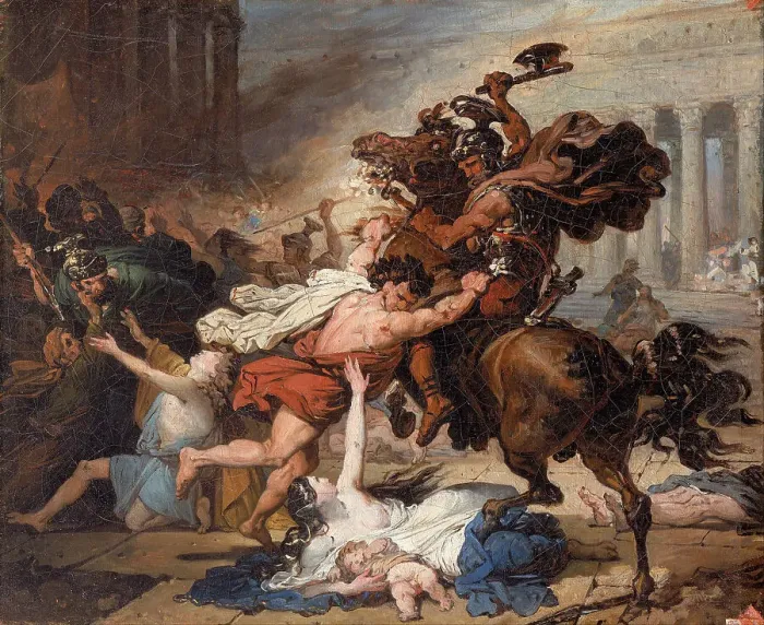 Framed Print : Destruction of Jerusalem by the Romans (Study), 1824. Artist: Heim, Francois-Joseph (1787-1865) Framed Print : Destruction of Jerusalem by the Romans (Study), 1824. Artist: Heim, Francois-Joseph (1787-1865)